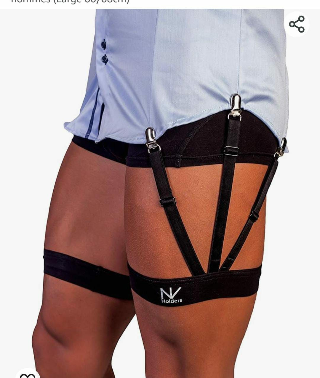 Réglable élastique pour homme et. femme à trois grippages, les clips de chemise antidérapantes et d'éclairage, les jarretières de ling-lég