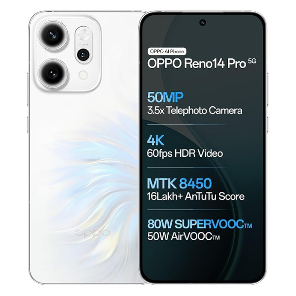 OPPO Reno 14 pro téléphone portable d'occasion 5G de 12Go de RAM et 99% neuf