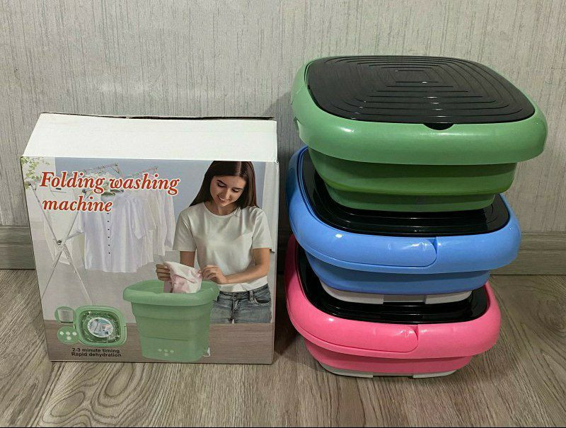 Machine à laver pliante, mini machine à laver les chaussettes à déshydratation portable, machine à laver intégrée pour laver et décaper les sous-vêtements